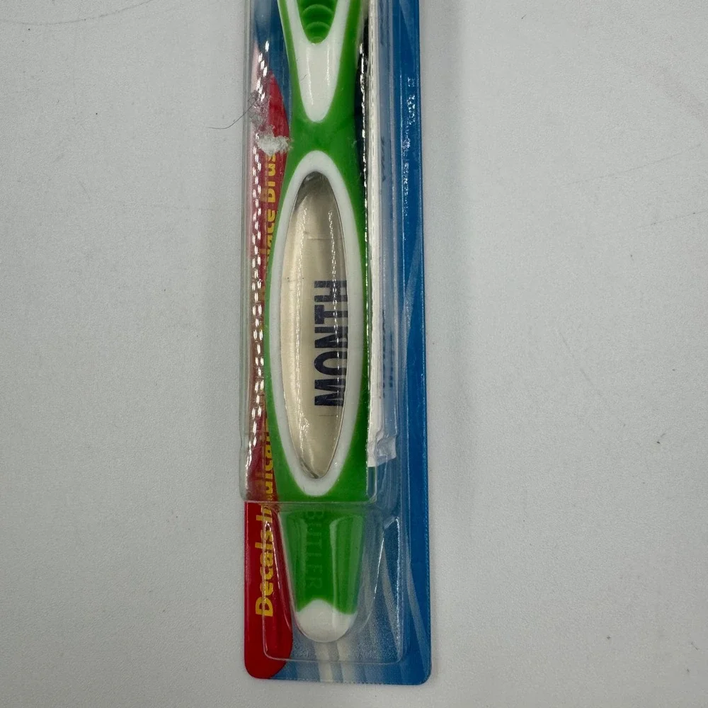 Butler Reminder‎ Toothbrush Adult 302 Green Soft Tongue Cleaner NEW